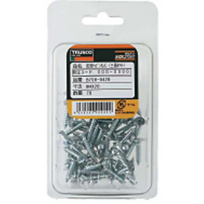 【CAINZ-DASH】トラスコ中山 皿頭タッピングねじ 1種A 三価白 M6×50 14本入 B708-0650【別送品】