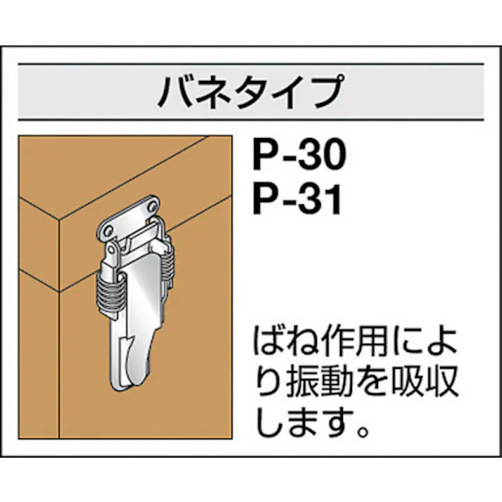 【CAINZ-DASH】トラスコ中山 パッチン錠 ばねタイプ・スチール製 (4個入) P-31【別送品】