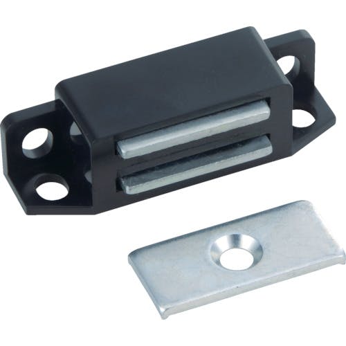 トラスコ中山 マグネットキャッチ 樹脂製・縦型横型両用 L45mm 黒 TSM-63P-BK マグネットキャッチ トラスコ中山 マグネットキャッチ 樹脂製・縦型横型両用 L45mm 黒 TSM-63P-BK マグネットキャッチ
