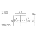 【CAINZ-DASH】トラスコ中山 スチール製特厚溶接旗蝶番　右用　全長１２７ｍｍ　（２個入） 2000W-127R【別送品】