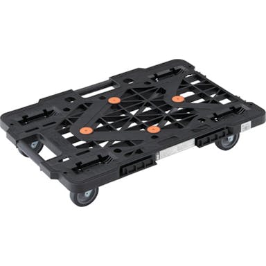 【CAINZ-DASH】トラスコ中山 樹脂製平台車　　ルートバンメッシュタイプ　６１５Ｘ４１５　黒【別送品】