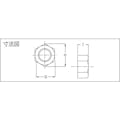 【CAINZ-DASH】トラスコ中山 六角ナット１種　チタン強度Ｔｉ２　サイズＭ５Ｘ０．８　７個入 TB94-0005【別送品】