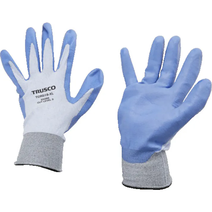 【CAINZ-DASH】トラスコ中山 耐切創手袋 18G ポリウレタンコーティング XLサイズ TCRG18-XL【別送品】