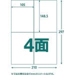 CAINZ-DASH】トラスコ中山 マルチラベルシール A4 4面 100枚入