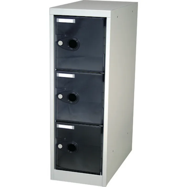 【CAINZ-DASH】トラスコ中山 スケルトンロッカー 1列X3段 ブラック TSL3-BK【別送品】