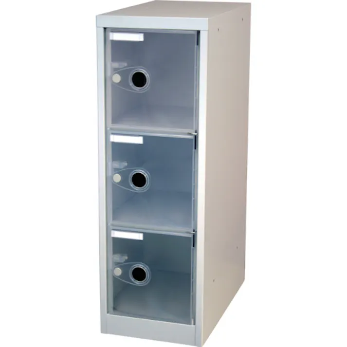 【CAINZ-DASH】トラスコ中山 スケルトンロッカー 1列X3段 クリア TSL3-TM【別送品】