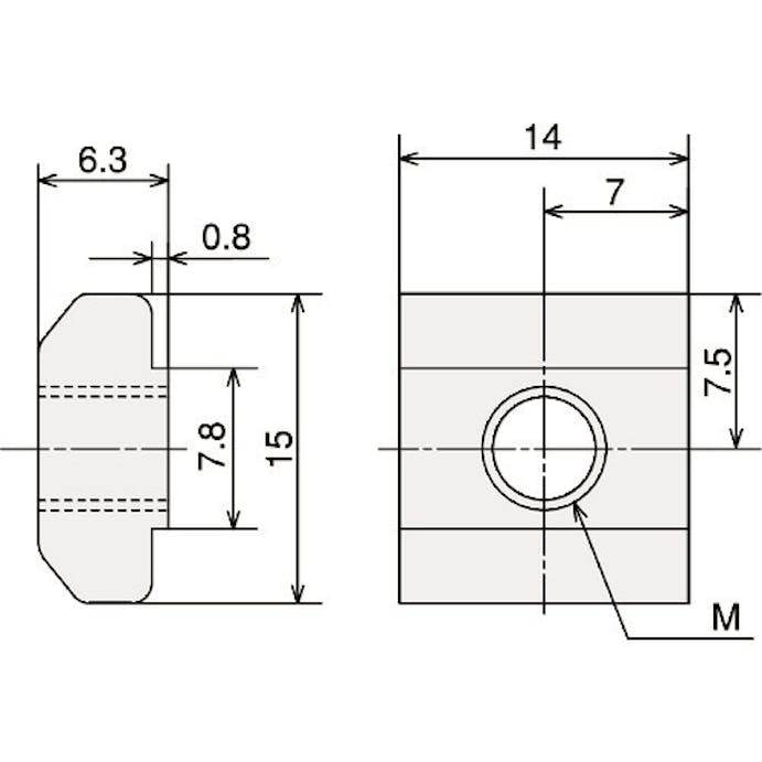 【CAINZ-DASH】トラスコ中山 ＴＳＦ３０用ＴナットＳ（Ｍ３） TSFB005【別送品】