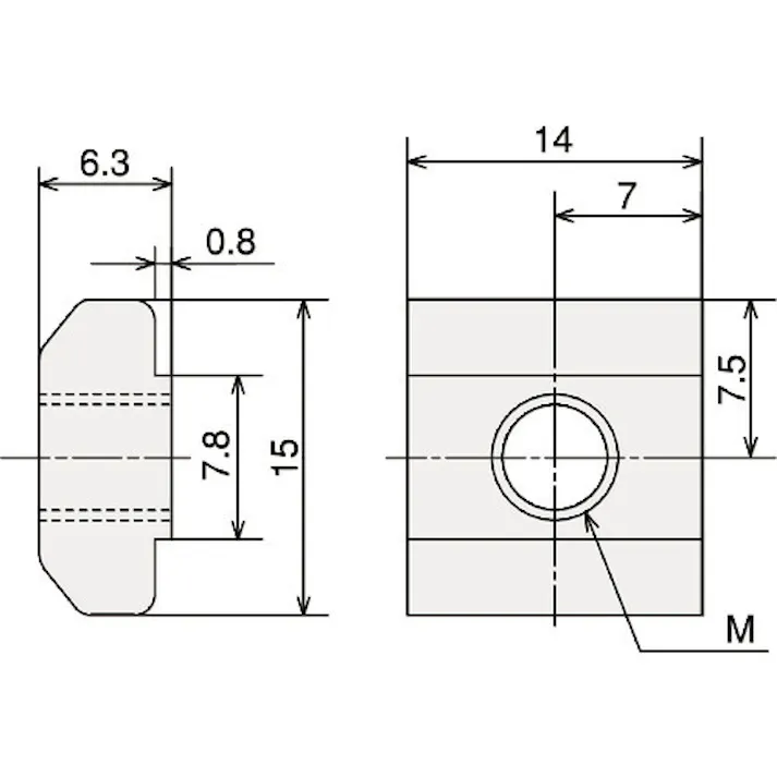 【CAINZ-DASH】トラスコ中山 TSF30用TナットS(M6) TSFB002【別送品】