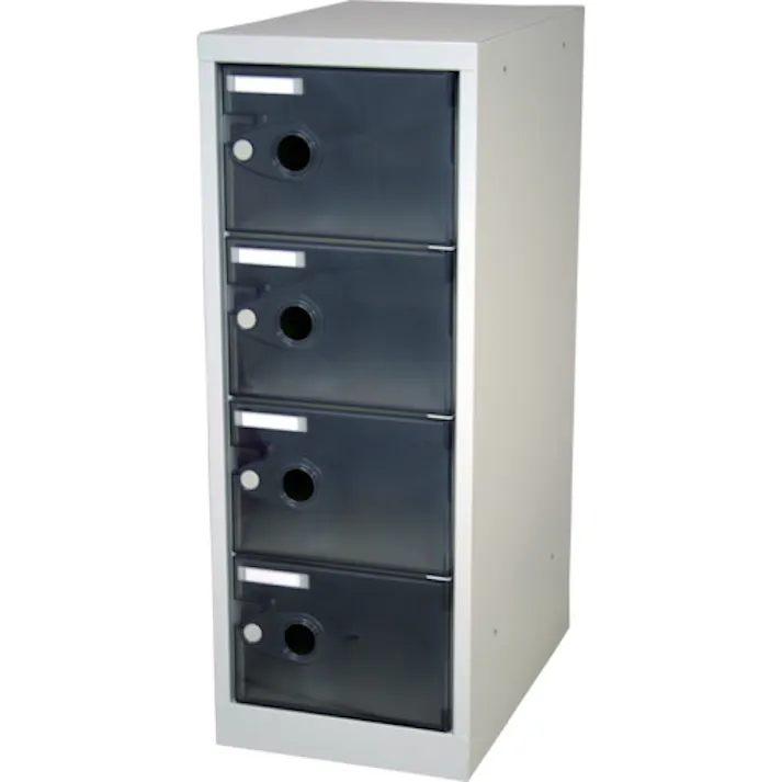 【CAINZ-DASH】トラスコ中山 スケルトンロッカー 1列X4段 ブラック TSL4-BK【別送品】