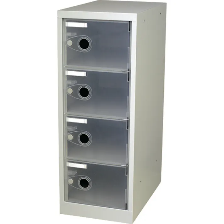 【CAINZ-DASH】トラスコ中山 スケルトンロッカー 1列X4段 クリア TSL4-TM【別送品】