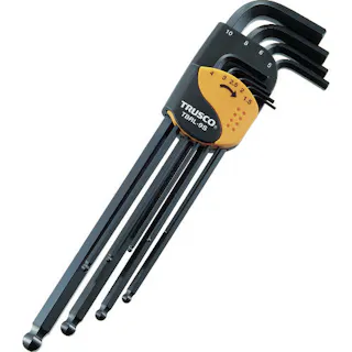 【CAINZ-DASH】トラスコ中山 ボールポイント六角棒レンチセット ロングタイプ 9本組 TBRL-9S【別送品】