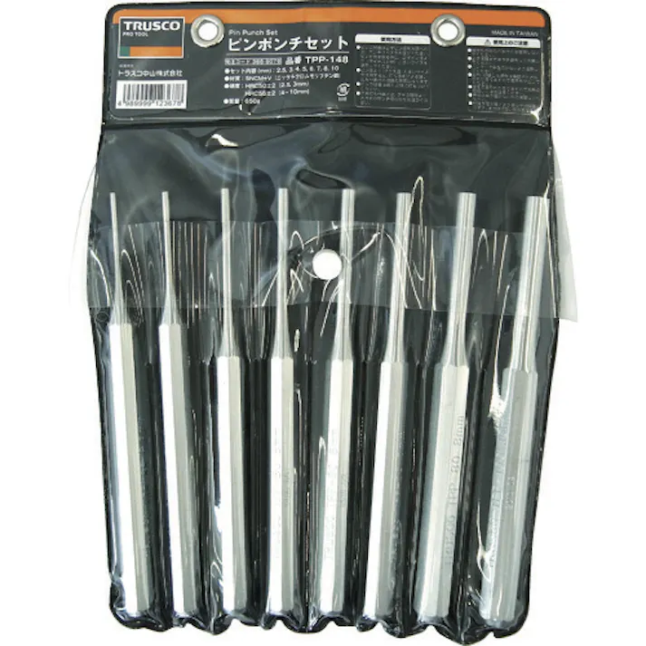 【CAINZ-DASH】トラスコ中山 ピンポンチセット 8本組 TPP148【別送品】