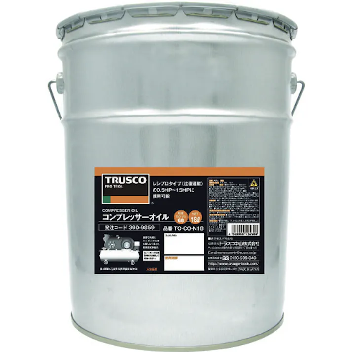 【CAINZ-DASH】トラスコ中山 コンプレッサーオイル18L TO-CON-18【別送品】