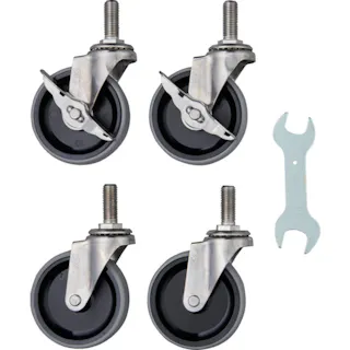 【CAINZ-DASH】トラスコ中山 ステンレス製ワゴン用キャスターセット クリーンフェニックスワゴン用 100Φ NU車輪 SUS金具 CFL-SC100SET【別送品】