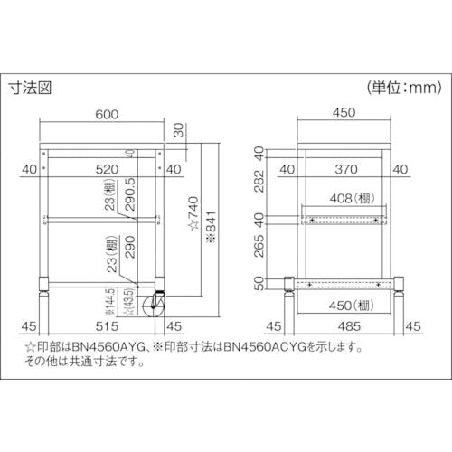 CAINZ-DASH】トラスコ中山 ＢＮ型小型作業台 ４５０Ｘ６００