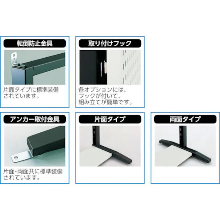 【CAINZ-DASH】トラスコ中山 UPR型パンチングラック枠のみH1450 UPR-FS14【別送品】