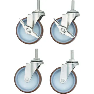 【CAINZ-DASH】トラスコ中山 ステンレスワゴン クリーンラビット Φ100ナイロンウレタン車輪セット SUS金具 CRB-SU100SET【別送品】