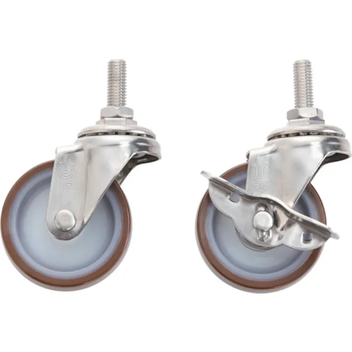 【CAINZ-DASH】トラスコ中山 ステンレスワゴン クリーンラビット Φ75ナイロンウレタン車輪セット SUS金具 CRB-SU75SET【別送品】