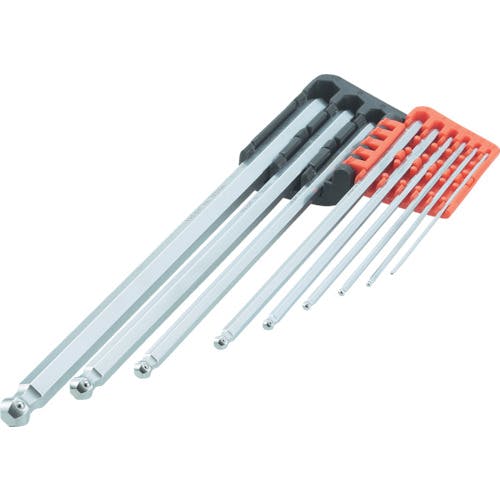 トラスコ中山 ロングボールトーションレンチ 9本組 TTV-9S ボールポイント六角棒レンチセット トラスコ中山 ロングボールトーションレンチ 9本組 TTV-9S ボールポイント六角棒レンチセット