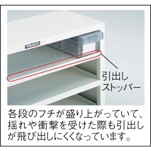 横型バンラックケースM型(奥行307)3段4列 透明引出 トラスコ TM-43BN-