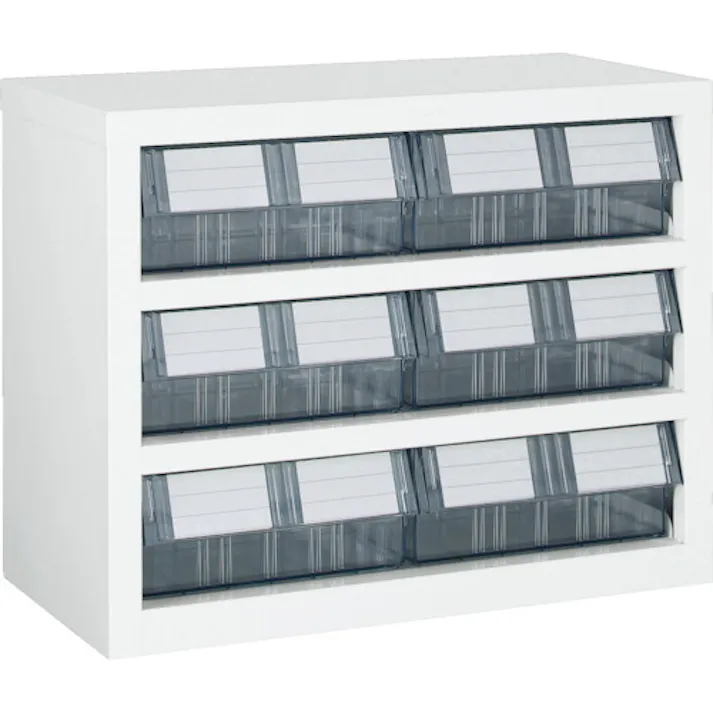 【CAINZ-DASH】トラスコ中山 パーツケース 横型バンラックケースM型 592X307XH468 3段2列 W TM-43BWN【別送品】