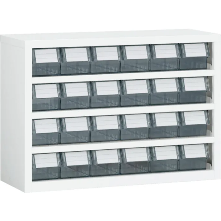 【CAINZ-DASH】トラスコ中山 パーツケース 横型バンラックケースM型 854X307XH609 6列4段 W TM-64BN【別送品】