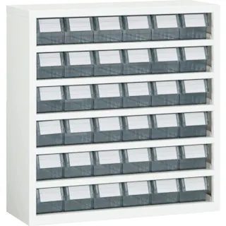 【CAINZ-DASH】トラスコ中山 パーツケース 横型バンラックケースM型 854X307XH890 6列6段 W TM-66BN【別送品】