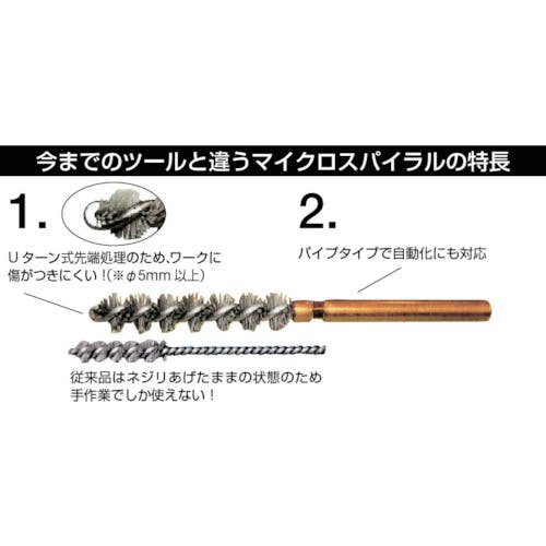 CAINZ-DASH】トラスコ中山 軸付マイクロブラシ Φ1X軸径3 AO