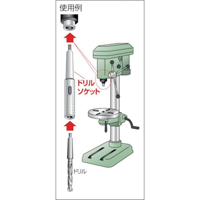 【CAINZ-DASH】トラスコ中山 ドリルソケット焼入研磨品　ロング　ＭＴ１ＸＭＴ２　首下１５０ｍｍ TDCL-12-150【別送品】