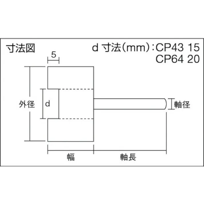 【CAINZ-DASH】トラスコ中山 ベベルフラップホイール 外径40X厚30X軸6 (5個入) CP43【別送品】