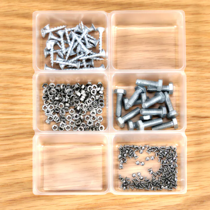 【CAINZ-DASH】トラスコ中山 PPトレー 角 ミシン目付き 6マス 51X66 20枚入 PPTSM-51X66【別送品】