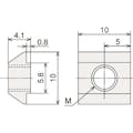 【CAINZ-DASH】トラスコ中山 ＴＳＦ２０用Ｔナット　ＳＳ（Ｍ３） TSFB011【別送品】