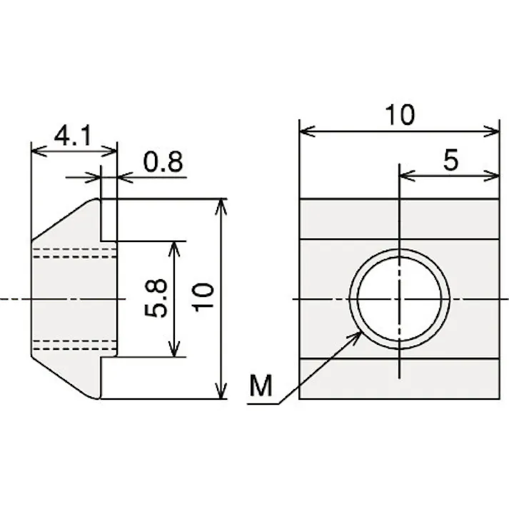 【CAINZ-DASH】トラスコ中山 TSF20用Tナット SS(M5) TSFB013【別送品】