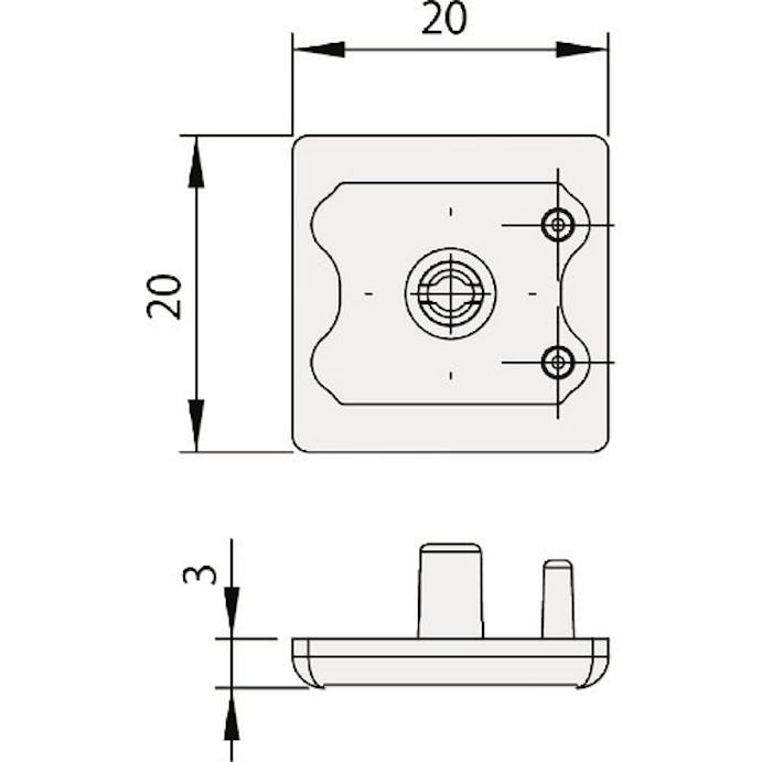 【CAINZ-DASH】トラスコ中山 ＴＳＦ２０用フレームキャップロックタイプ２０２０・キット　ＬＧ TSFK060G【別送品】