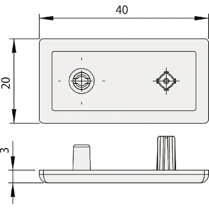 【CAINZ-DASH】トラスコ中山 TSF20用フレームキャップロックタイプ2040・キット 黒 TSFK061【別送品】
