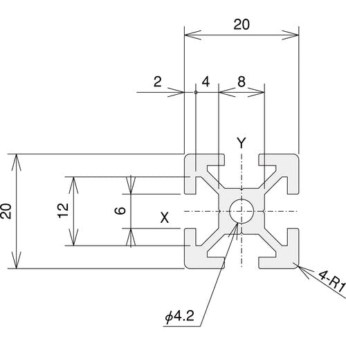 CAINZ-DASH】トラスコ中山 TSF20フレーム20X20