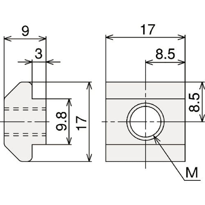 【CAINZ-DASH】トラスコ中山 ＴＳＦ４０用ＴナットＬ（Ｍ４） TSFB007【別送品】