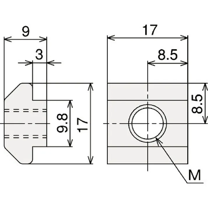 【CAINZ-DASH】トラスコ中山 TSF40用TナットL(M8) TSFB004【別送品】