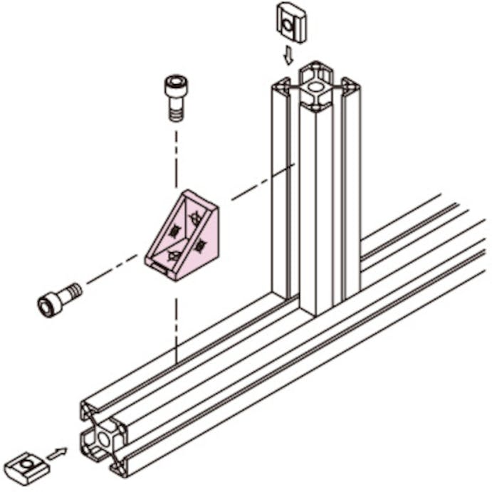 【CAINZ-DASH】トラスコ中山 ＴＳＦ４０用Ｄブラケット　Ｌ TSFJ013【別送品】