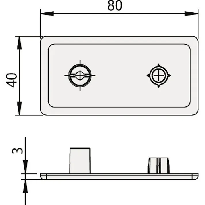 【CAINZ-DASH】トラスコ中山 TSF40用フレームキャップロックタイプ4080・キット ブラック TSFK062【別送品】