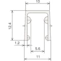 【CAINZ-DASH】トラスコ中山 ＴＳＦ４０用スロットキャップ　Ｌ　Ｌ＝２０００　（ライトグレー） TSFA102G【別送品】