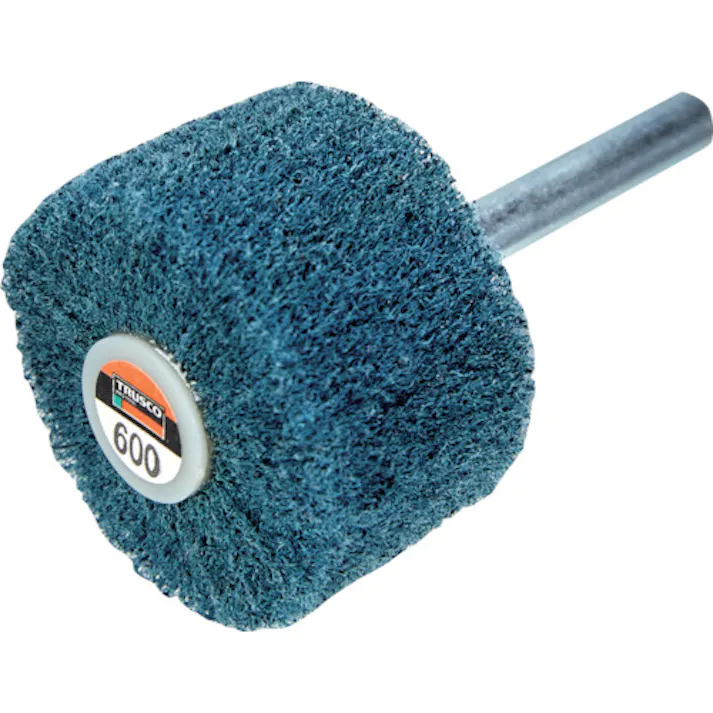 【CAINZ-DASH】トラスコ中山 ナイロン軸付ホイール 外径80×厚み25×軸6 600♯ (5個入) UFN-825-600【別送品】