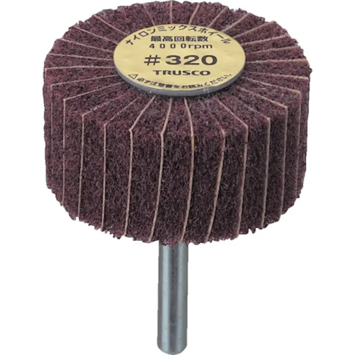 【CAINZ-DASH】トラスコ中山 ナイロンミックスホイール 外径100X厚25X軸6 5個入320♯ FM1025-320【別送品】