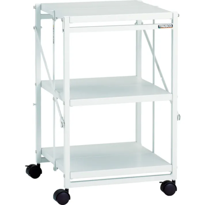 【CAINZ-DASH】トラスコ中山 スチール製ワゴン ワンタッチワゴン W464×D450×H700 3段 WTW-743【別送品】