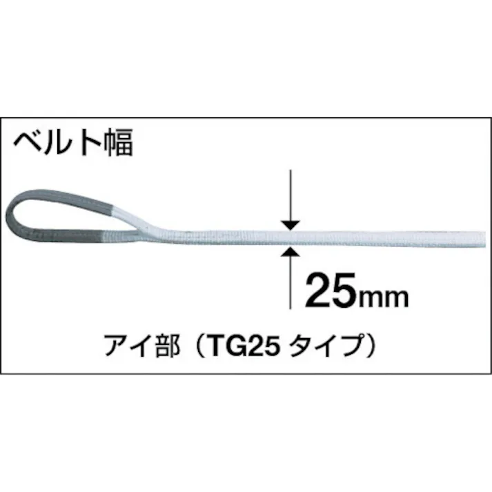 【CAINZ-DASH】トラスコ中山 ベルトスリング JIS1等級 化学薬品用 25mmX2.5m TG25-25C【別送品】