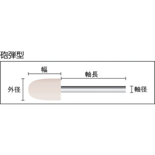 CAINZ-DASH】トラスコ中山 フェルトミニホイール 砲弾型 Φ１５ 仕上げ