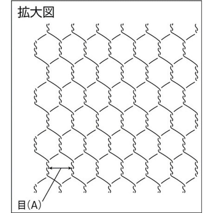 【CAINZ-DASH】トラスコ中山 ビニール亀甲金網　線径Φ１．２Ｘ目２０Ｘ２０ｍ巻 BK-1820-20【別送品】