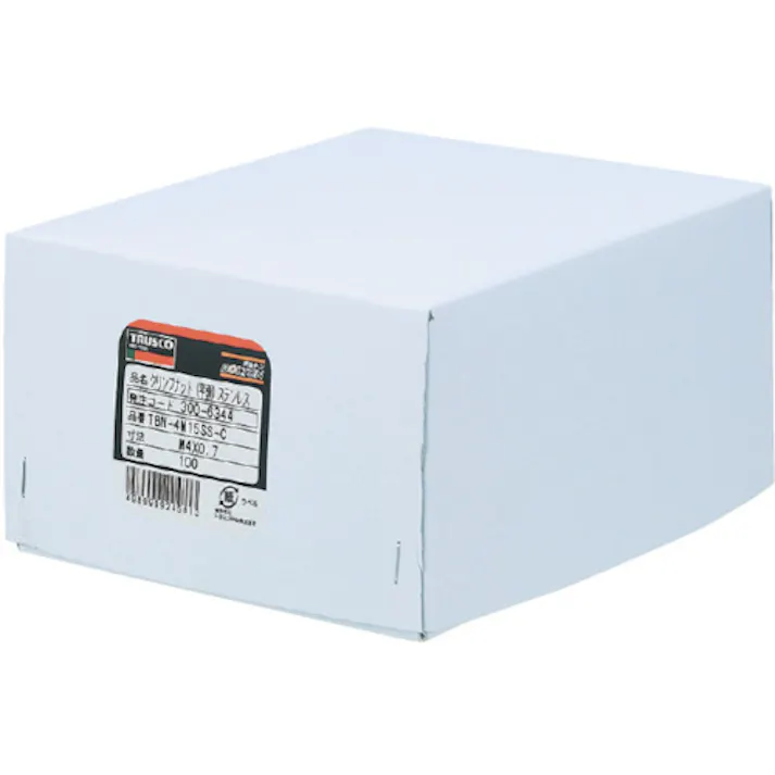 【CAINZ-DASH】トラスコ中山 クリンプナット平頭ステンレス 板厚4.0 M10X1.5 100入 TBN-10M40SS-C【別送品】