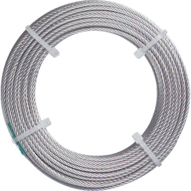 【CAINZ-DASH】トラスコ中山 ステンレスワイヤロープ　ナイロン被覆　Φ１．５（２．０）Ｘ５ｍ CWC-15S5【別送品】