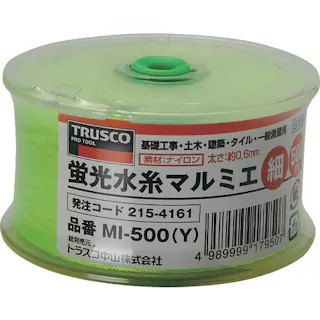 【CAINZ-DASH】トラスコ中山 蛍光水糸マルミエ 細 500m MI-500-Y【別送品】